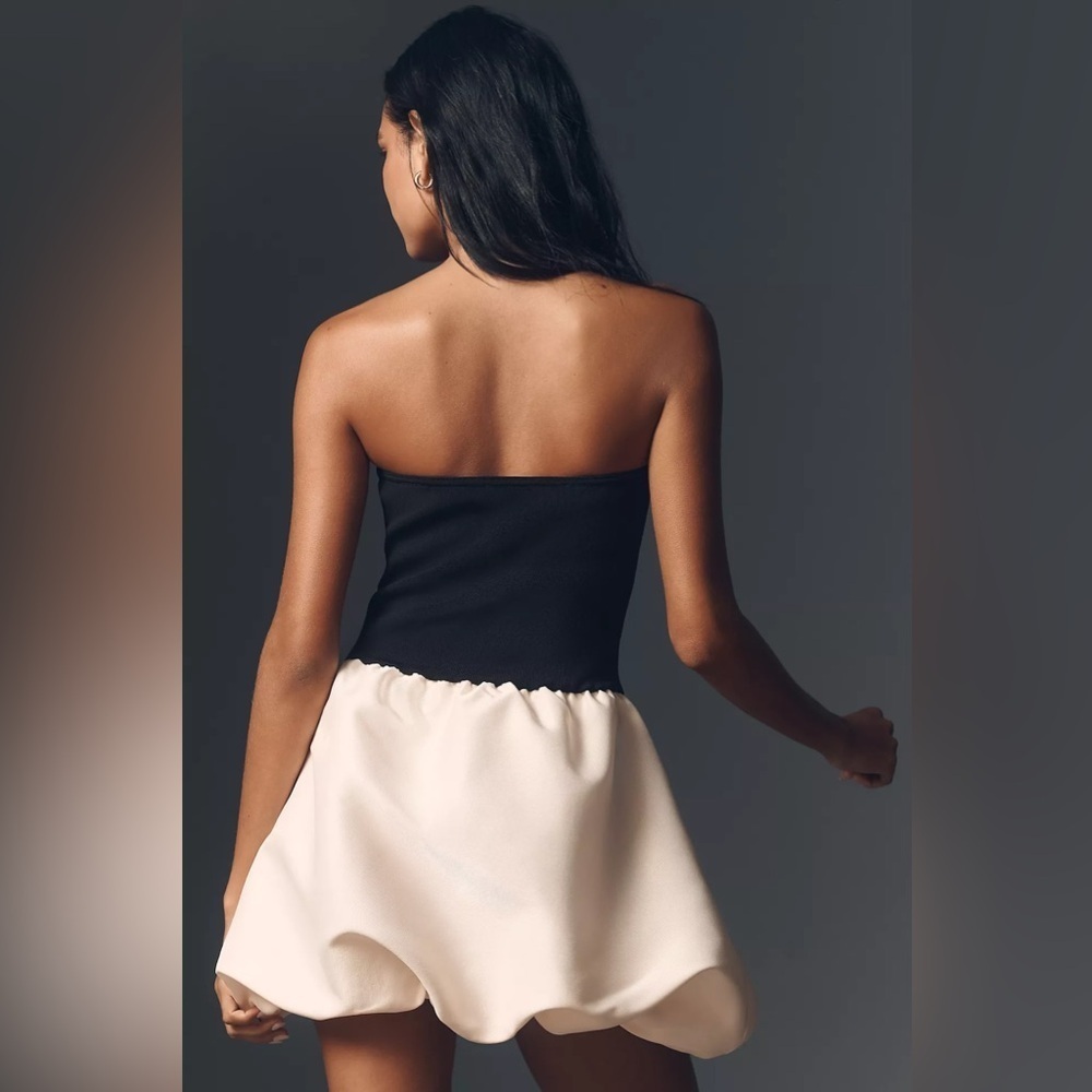 NWT! Anthropologie Endless Rose Strapless Voluminous Bubble Mini Dress - 🍟 - Picture 3 of 5